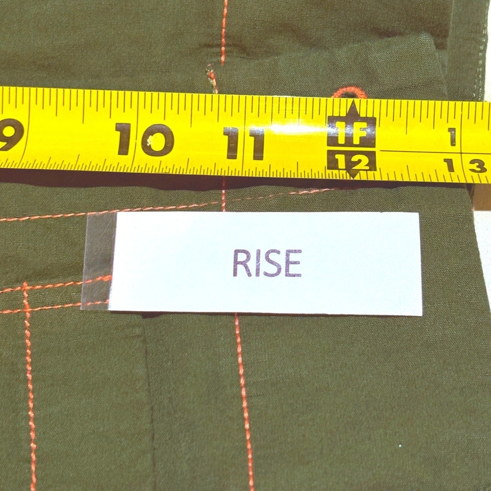 Maeve Anthro Colette Wide Leg Crop Pants 29 x 25 Olive Green Utility Safari Boho - Picture 8 of 12